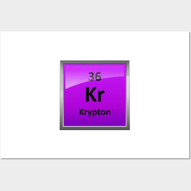 Krypton Element Symbol - Periodic Table Wall Art by sciencenotes